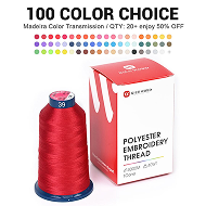 100 colors 4000m 108D/2 40wt Richword Selected Polyester Embroidery Thread / Sewing Thread
